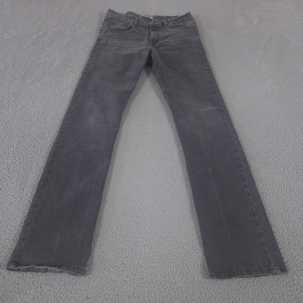 Wrangler Jeans Mens 32x34 Grey Authentics Straight Leg Stretch Denim Pants